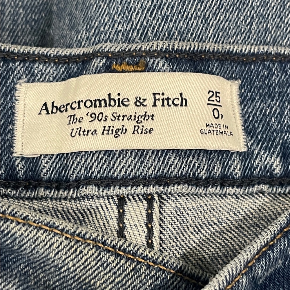 Abercrombie & Fitch The 90’s Straight Ultra High Rise Jeans Size 25 - Picture 7 of 8